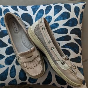 Sperry Top Sider Tan Comfort Boat Shoes Fringe 8M